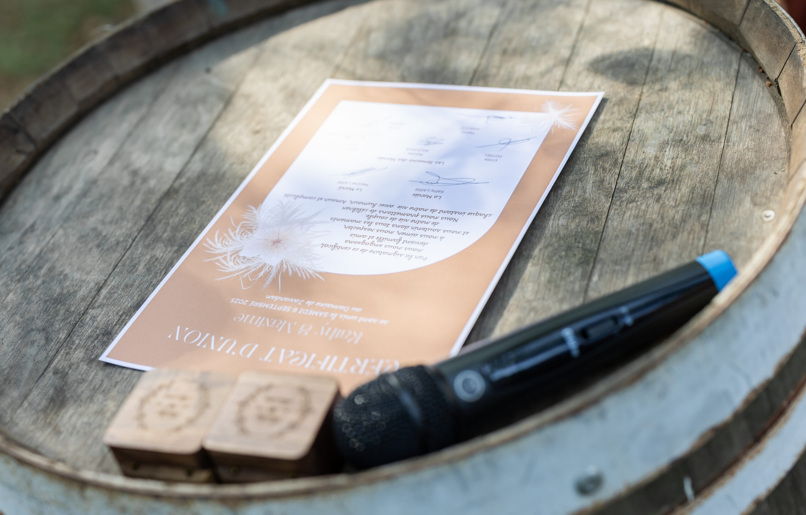 certificat d'union cérémonie laïque