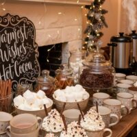 bar à chocolat chaud, guimauve, sucrerie gourmandise