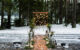 arche en bois cérémonie laïque mariage hiver