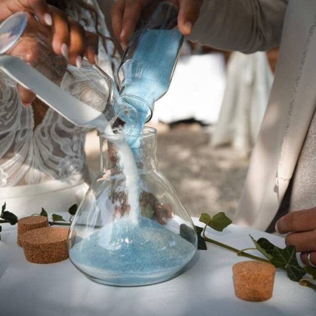 vase avec versement de able des deux amoureux