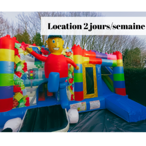 Château gonflable Building Block, location 2 jours semaine du lundi au jeudi